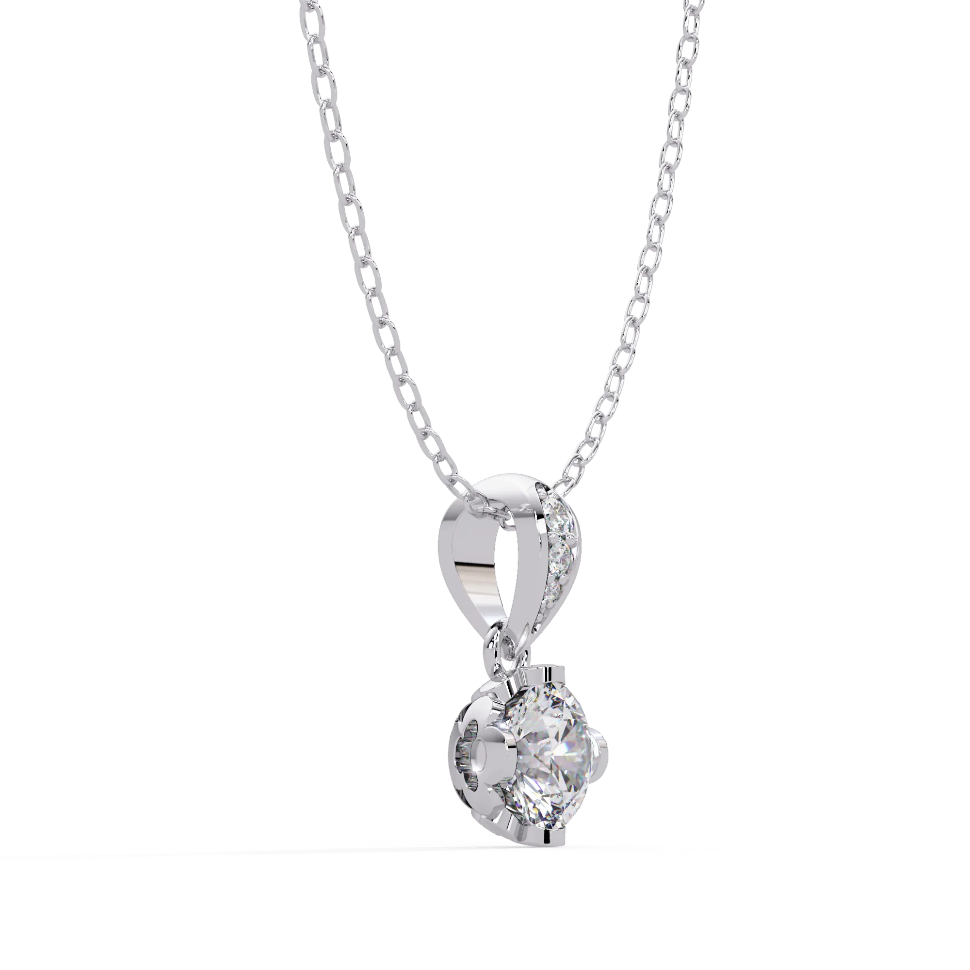 IGI Certified - 0.84 Ct. Lab Grown Diamond (VS/E-F) Timeless Elegance Round Brilliant Diamond Pendant