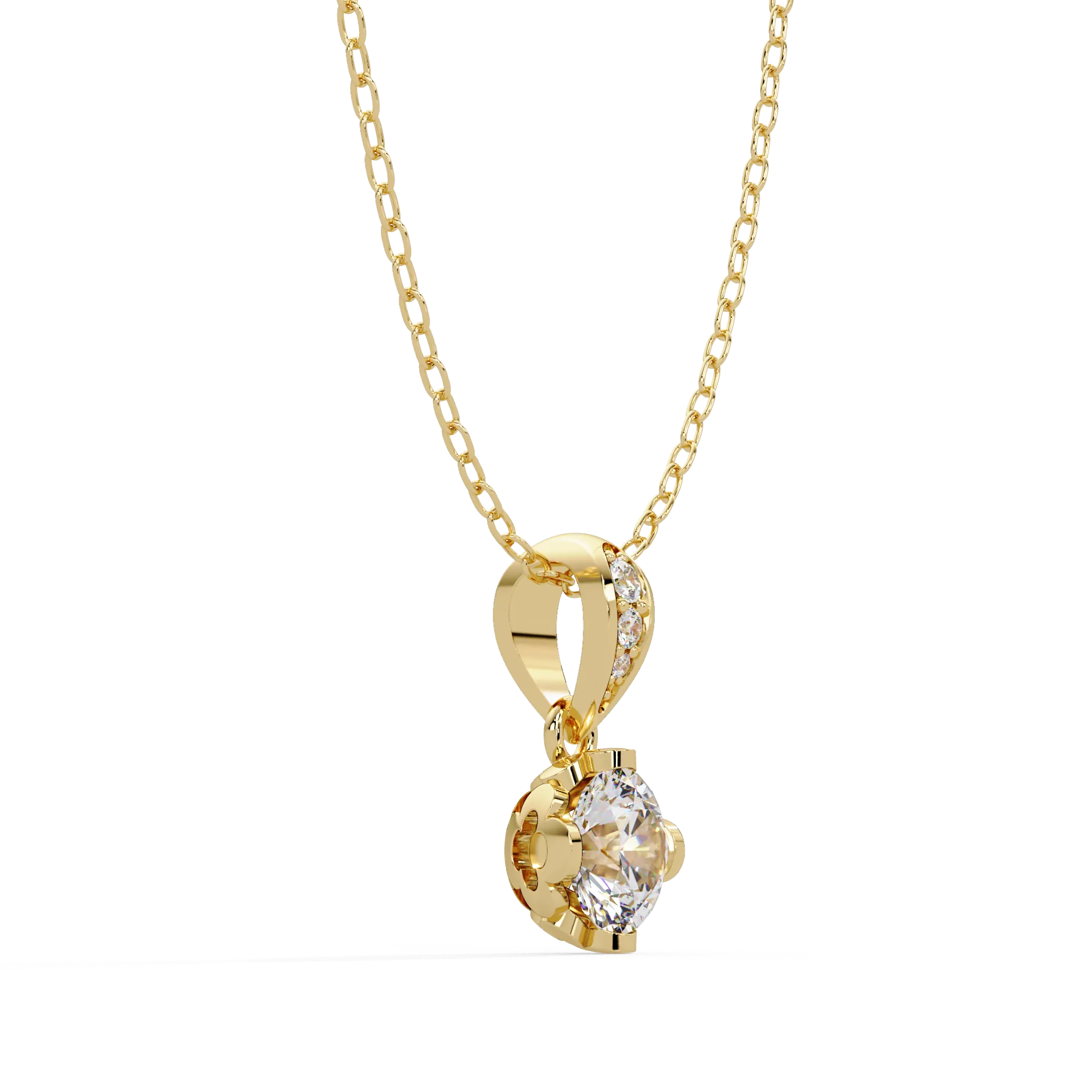 IGI Certified - 0.84 Ct. Lab Grown Diamond (VS/E-F) Timeless Elegance Round Brilliant Diamond Pendant