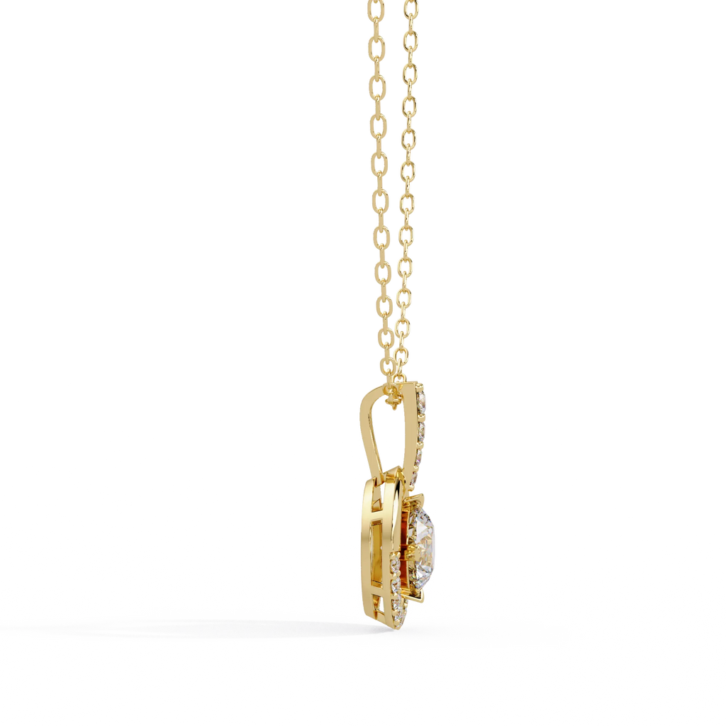 IGI Certified - 0.95 Ct. Lab Grown Diamond (VS/E-F) Graceful Curves Pear Diamond Drop Pendant