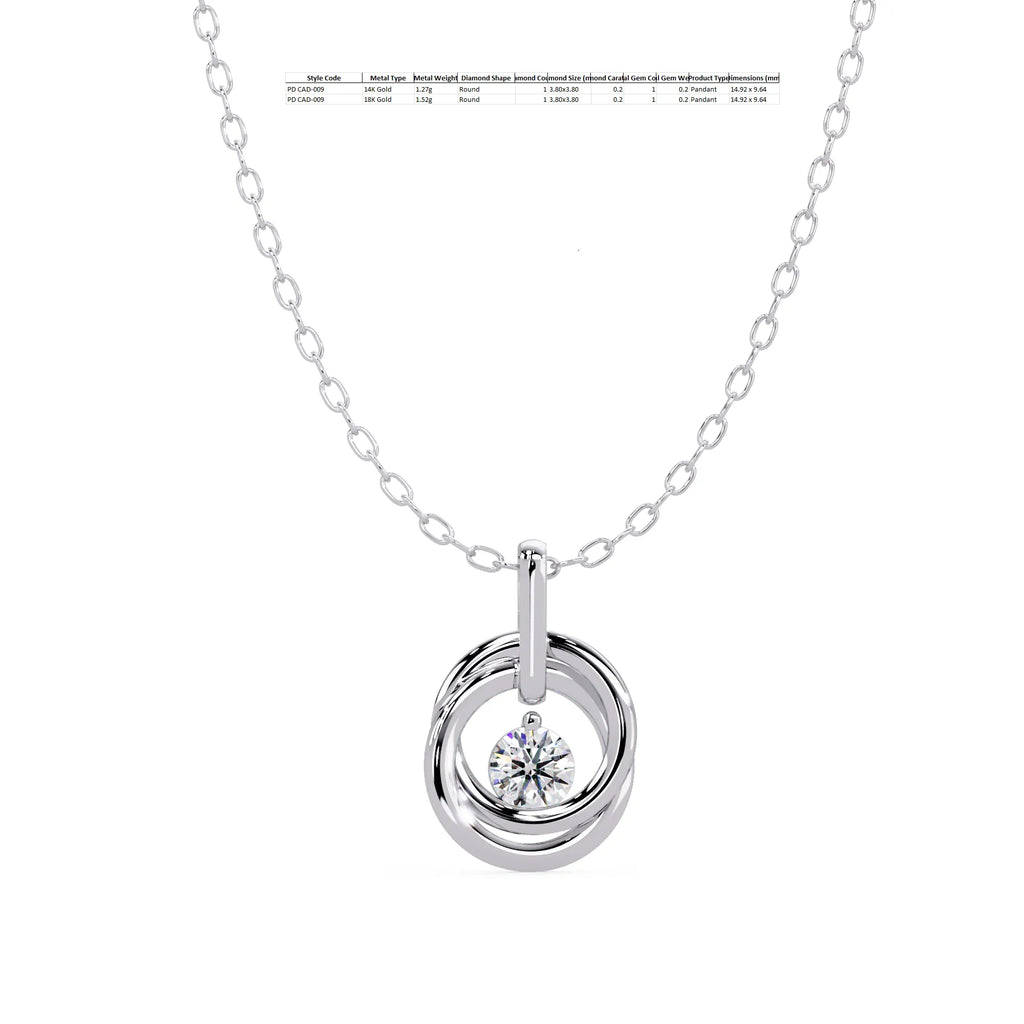 IGI Certified - 1.72 Ct. Lab Grown Diamond (VS/E-F) Modern Minimalist Orbit Diamond