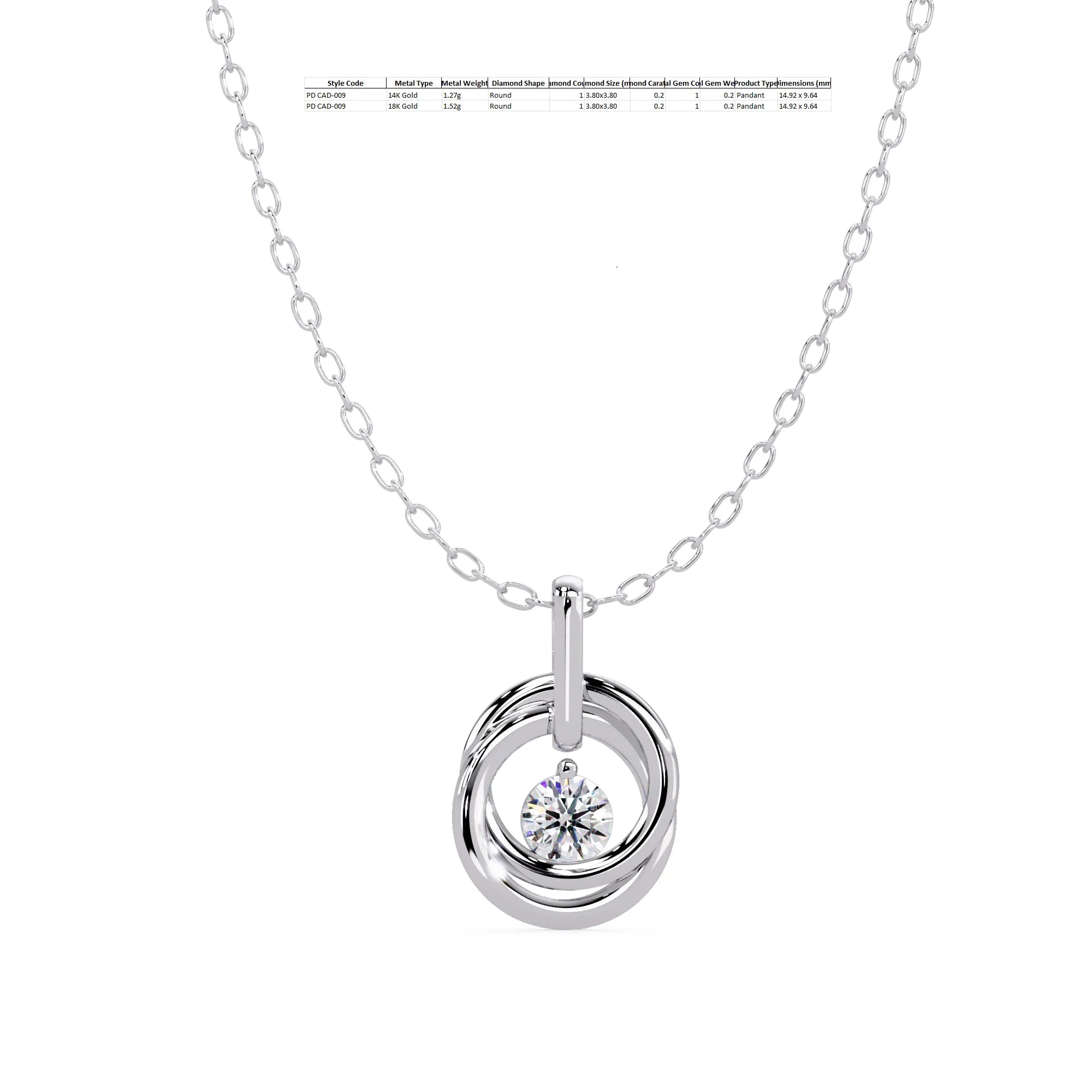 IGI Certified - 1.72 Ct. Lab Grown Diamond (VS/E-F) Modern Minimalist Orbit Diamond
