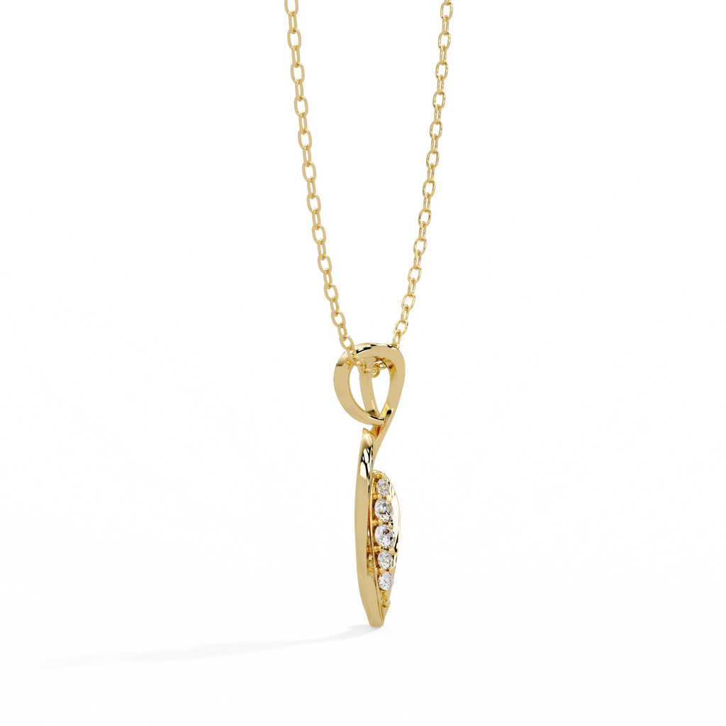 IGI Certified - 0.10 Ct. Lab Grown Diamond (VS/E-F) Luxe Teardrop Pear Cut Diamond Pendant