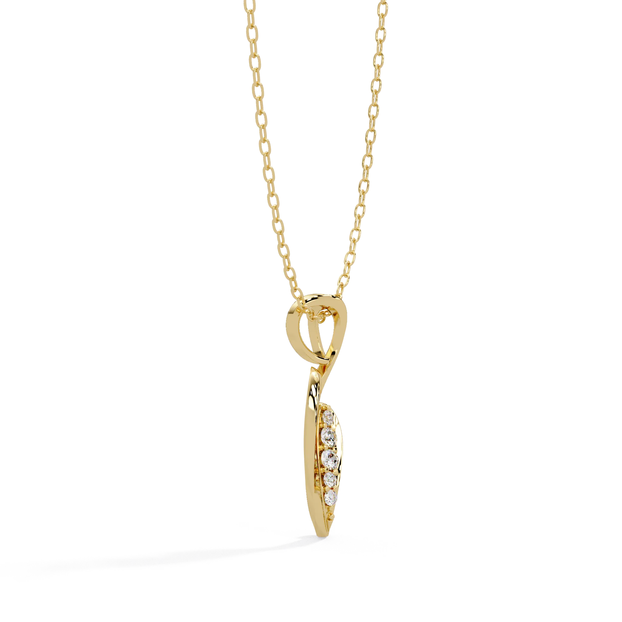 IGI Certified - 0.10 Ct. Lab Grown Diamond (VS/E-F) Luxe Teardrop Pear Cut Diamond Pendant