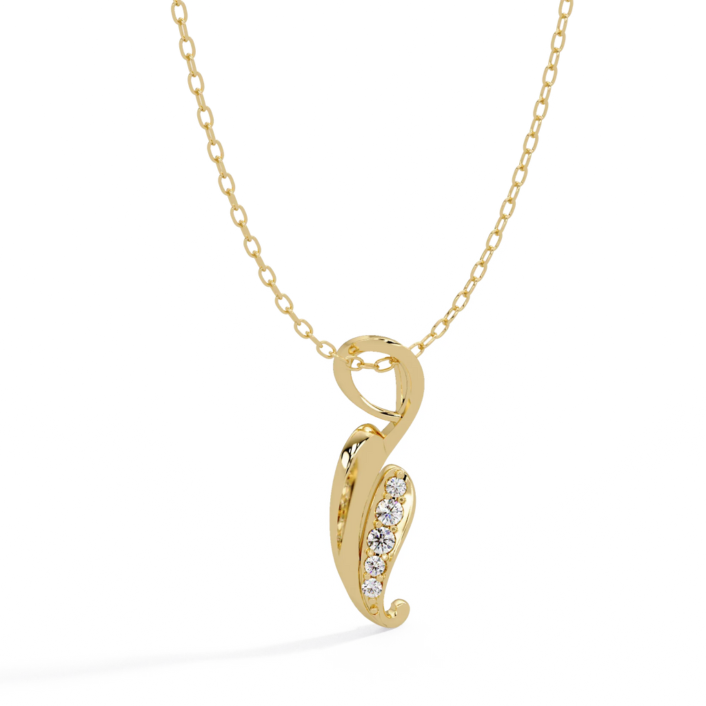 IGI Certified - 0.10 Ct. Lab Grown Diamond (VS/E-F) Luxe Teardrop Pear Cut Diamond Pendant