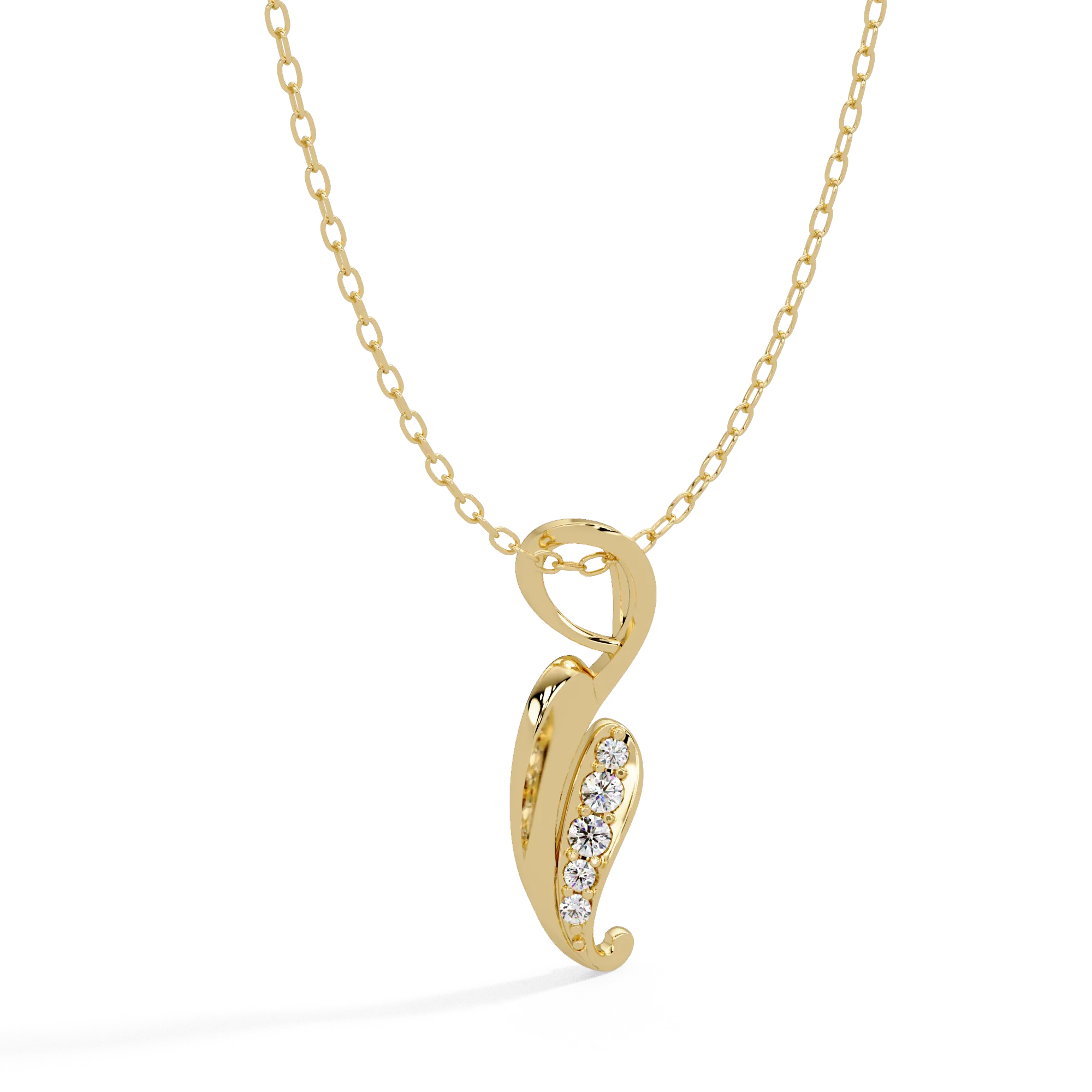 IGI Certified - 0.10 Ct. Lab Grown Diamond (VS/E-F) Luxe Teardrop Pear Cut Diamond Pendant