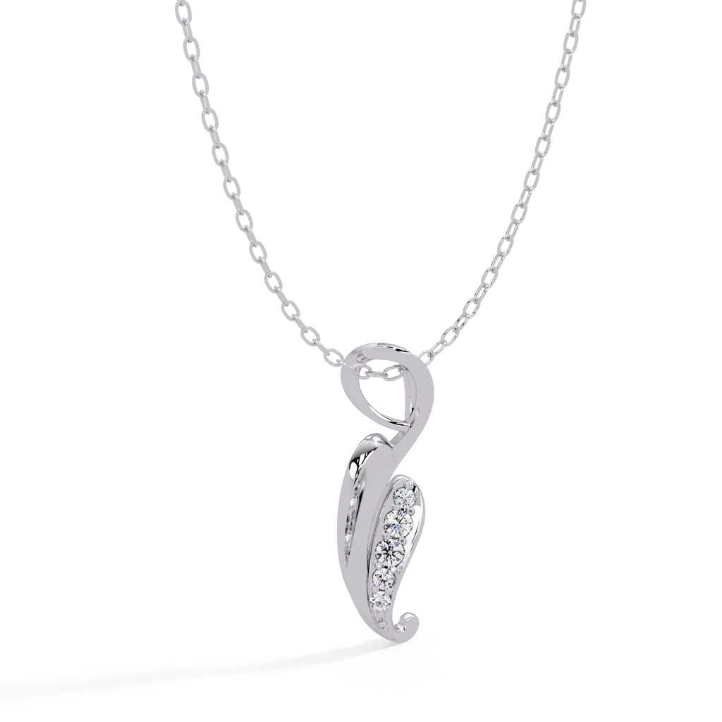 IGI Certified - 0.10 Ct. Lab Grown Diamond (VS/E-F) Luxe Teardrop Pear Cut Diamond Pendant