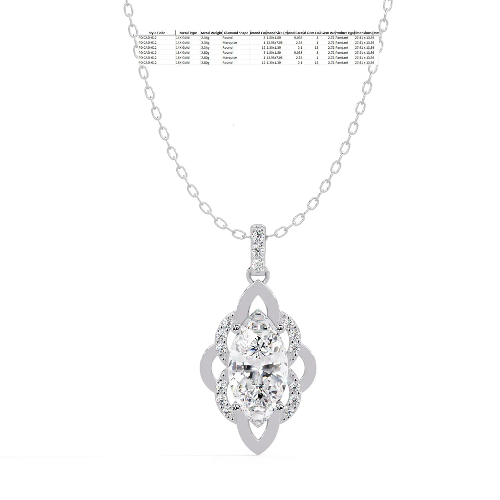 IGI Certified - 2.72 Ct. Lab Grown Diamond (VS/E-F) Cross Pendant