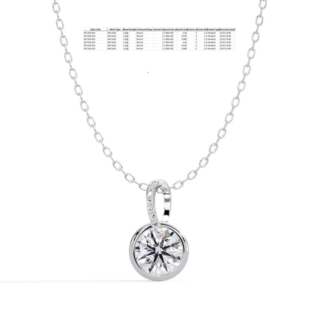 IGI Certified - 1.31 Ct. Lab Grown Diamond (VS/E-F) Sparkling Flower Cluster Diamond Pendant