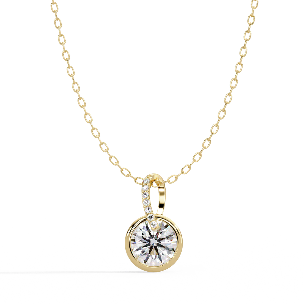 IGI Certified - 1.31 Ct. Lab Grown Diamond (VS/E-F) Sparkling Flower Cluster Diamond Pendant