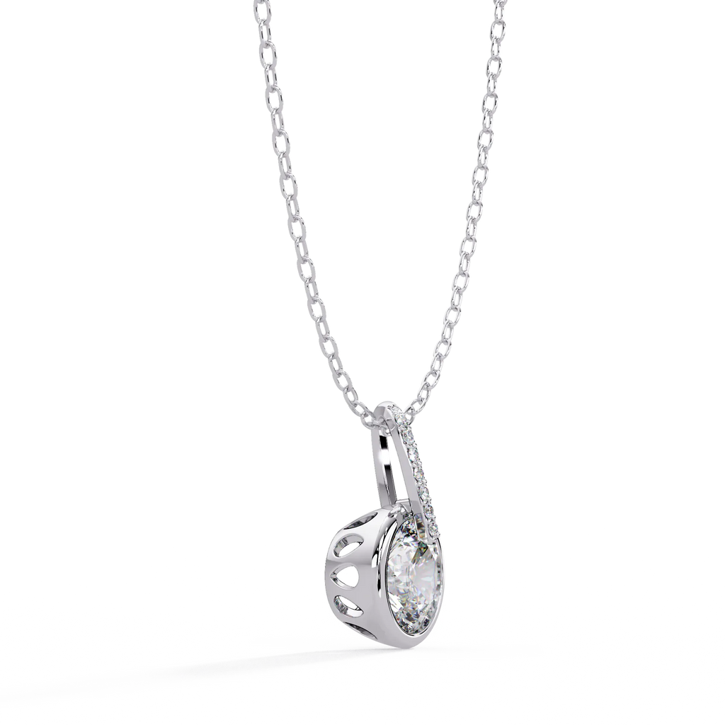 IGI Certified - 1.31 Ct. Lab Grown Diamond (VS/E-F) Sparkling Flower Cluster Diamond Pendant