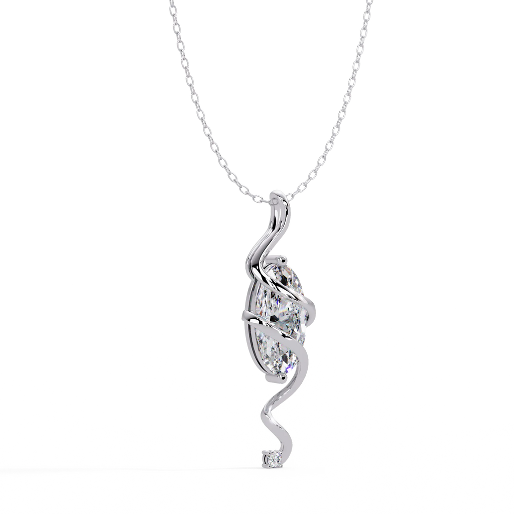 IGI Certified - 4.50 Ct. Lab Grown Diamond (VS/E-F) Dazzling Square Princess Cut Diamond Pendant