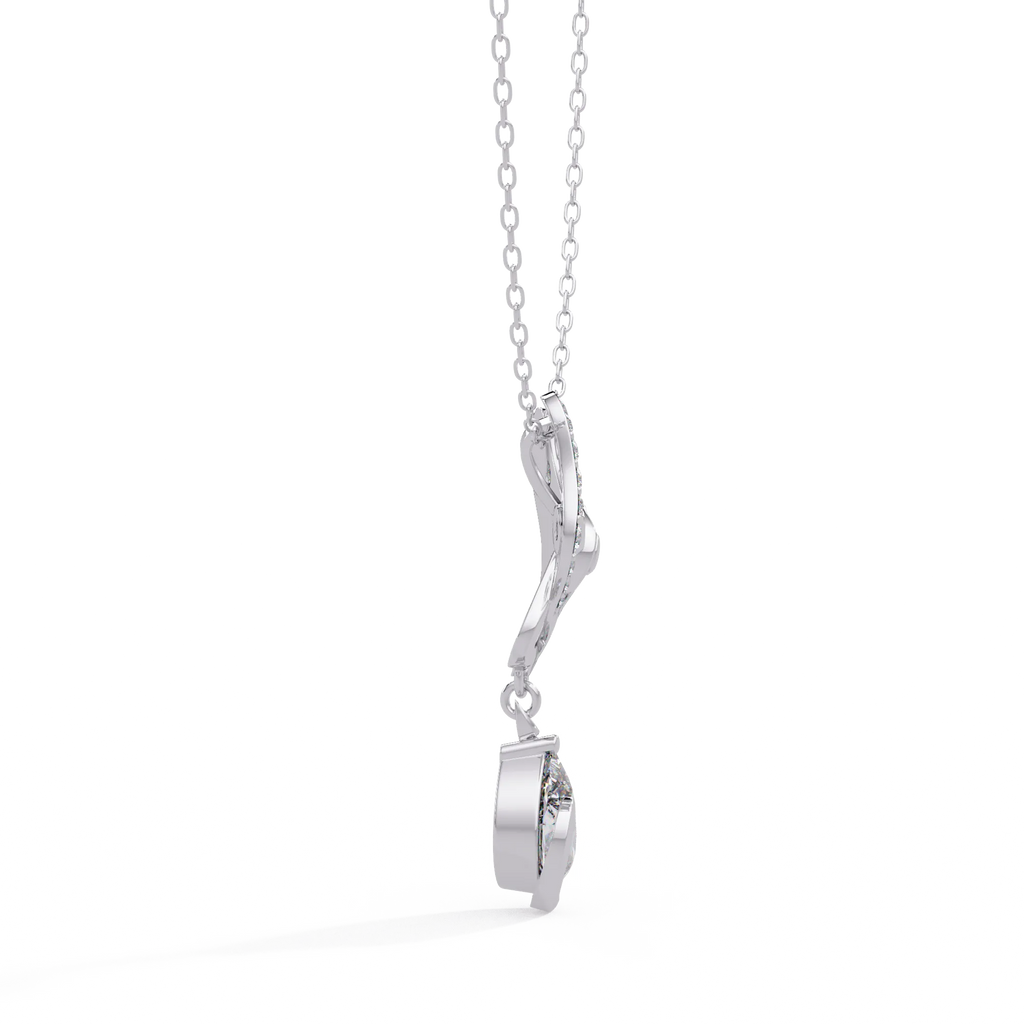 IGI Certified - 1.72 Ct. Lab Grown Diamond (VS/E-F) Glamorous Halo Oval Diamond Pendant
