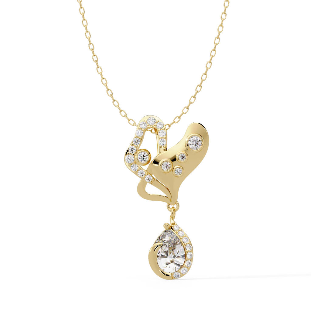 IGI Certified - 1.72 Ct. Lab Grown Diamond (VS/E-F) Glamorous Halo Oval Diamond Pendant