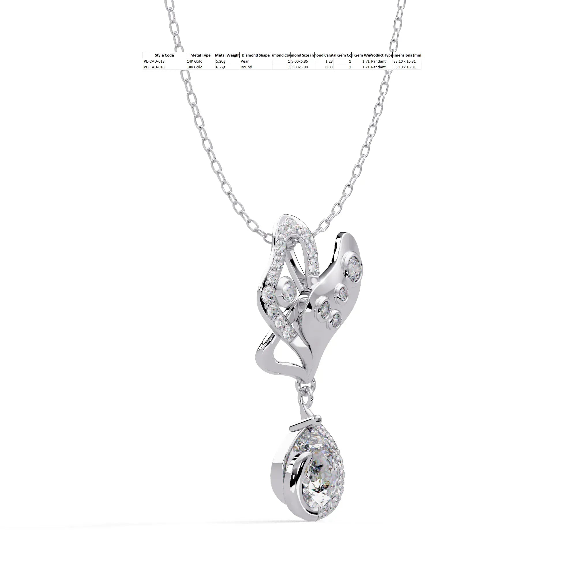 IGI Certified - 1.72 Ct. Lab Grown Diamond (VS/E-F) Glamorous Halo Oval Diamond Pendant