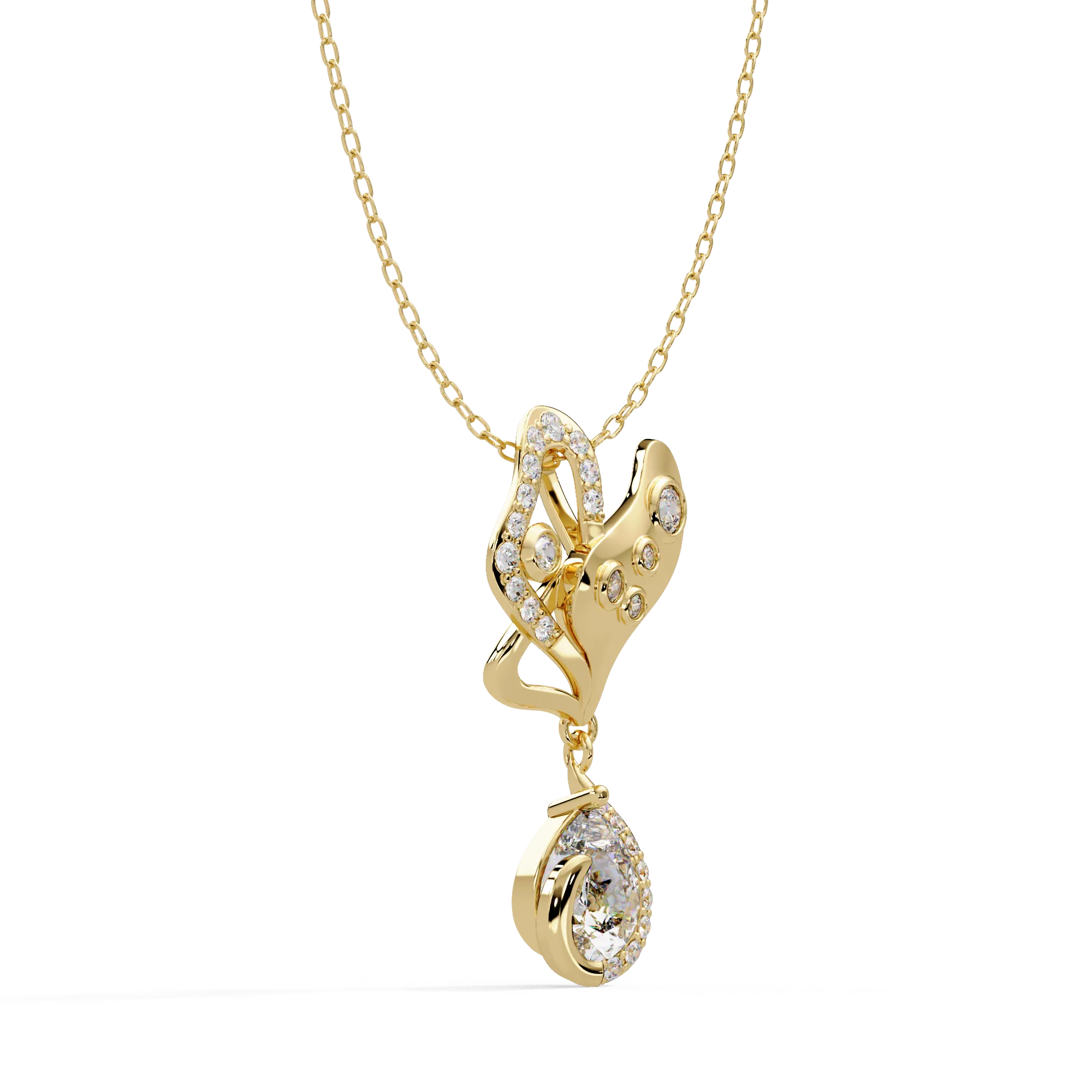 IGI Certified - 1.72 Ct. Lab Grown Diamond (VS/E-F) Glamorous Halo Oval Diamond Pendant