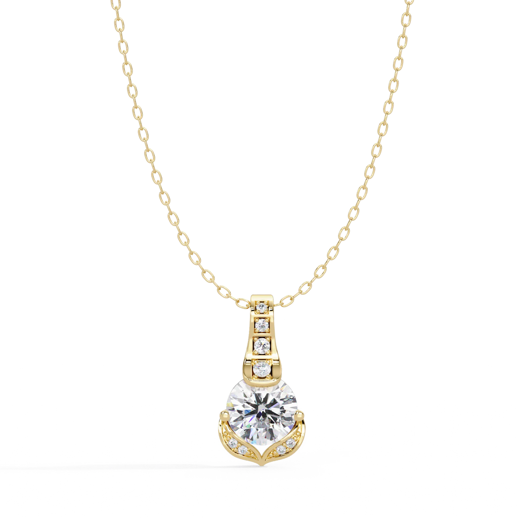 IGI Certified - 1.97 Ct. Lab Grown Diamond (VS/E-F) Victorian Romance Heart Diamond Pendant