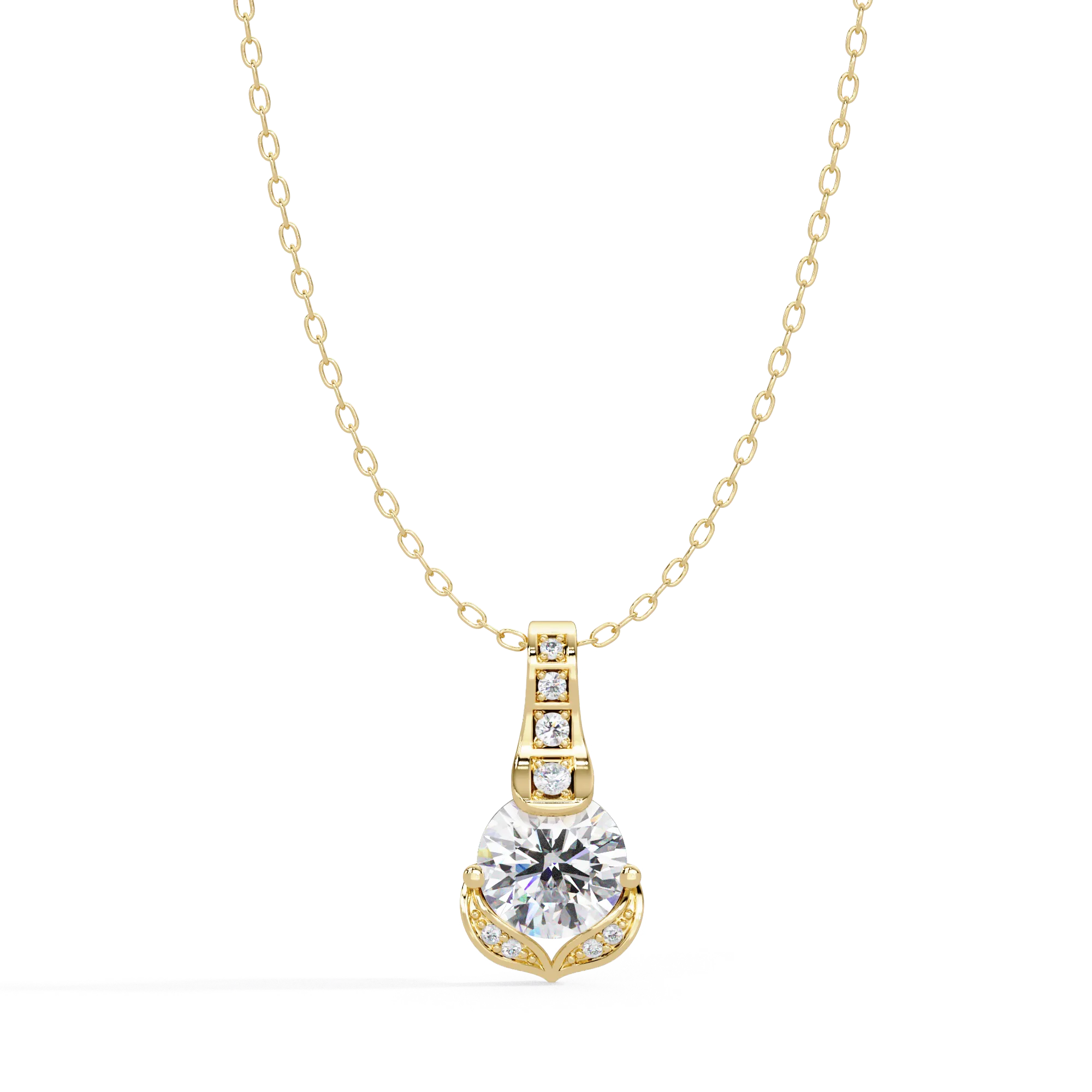IGI Certified - 1.97 Ct. Lab Grown Diamond (VS/E-F) Victorian Romance Heart Diamond Pendant