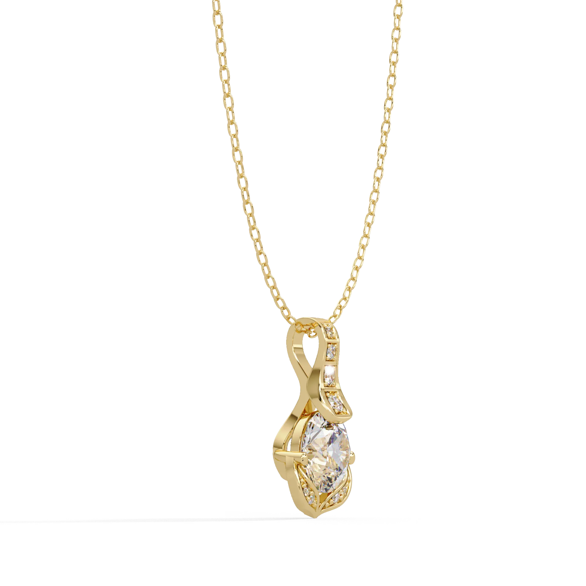 IGI Certified - 1.97 Ct. Lab Grown Diamond (VS/E-F) Victorian Romance Heart Diamond Pendant