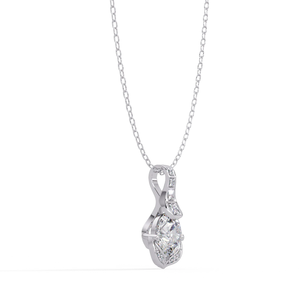 IGI Certified - 1.97 Ct. Lab Grown Diamond (VS/E-F) Victorian Romance Heart Diamond Pendant