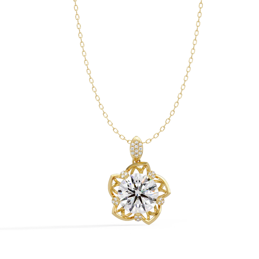 IGI Certified - 5.06 Ct. Lab Grown Diamond (VS/E-F) Classic Round Brilliant Diamond Pendant