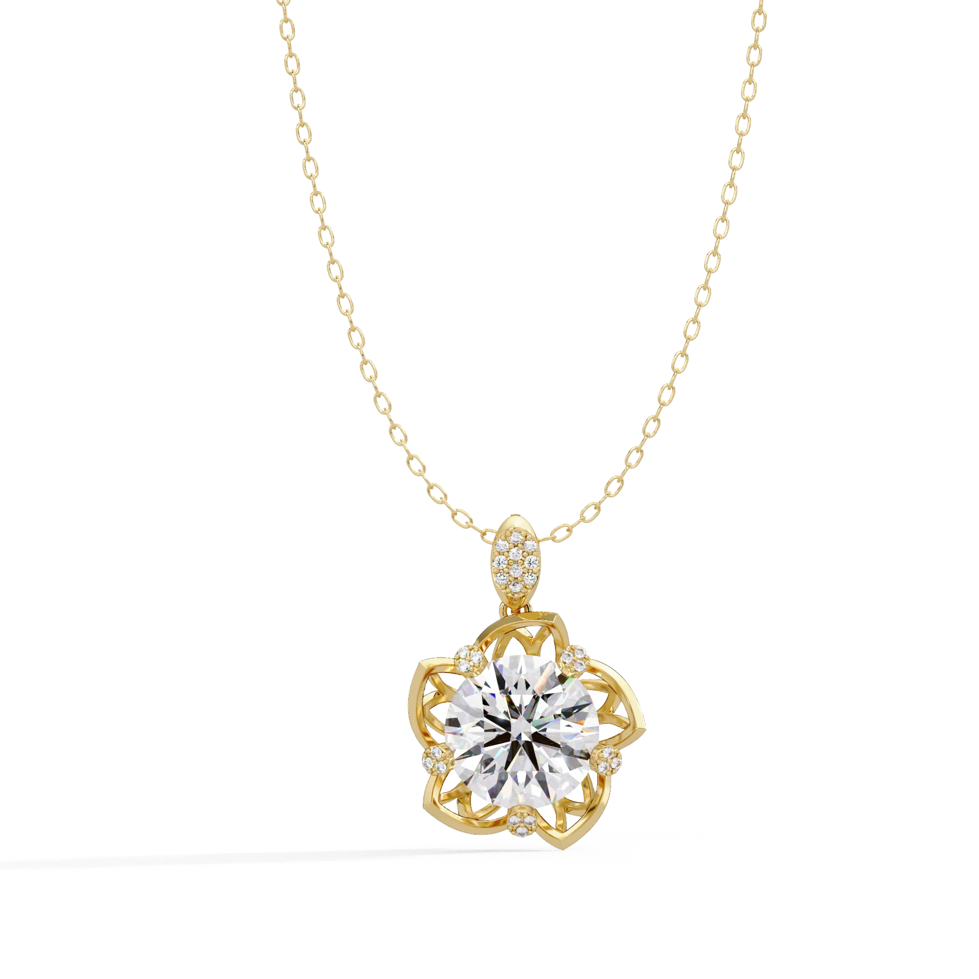IGI Certified - 5.06 Ct. Lab Grown Diamond (VS/E-F) Classic Round Brilliant Diamond Pendant