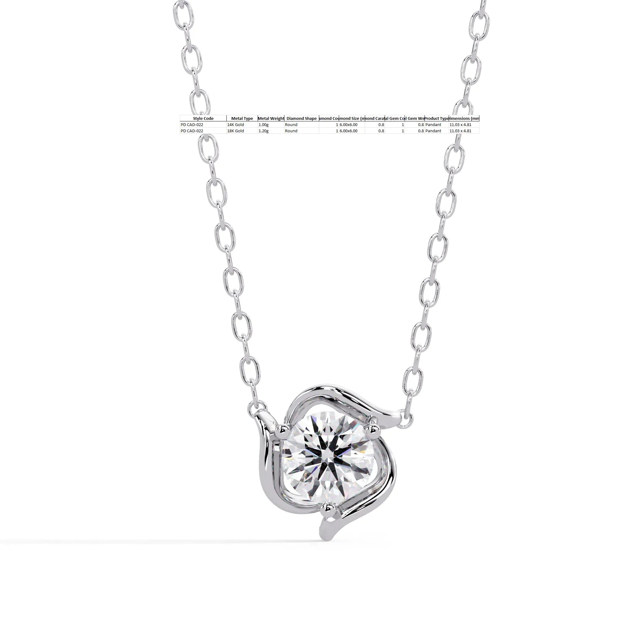 IGI Certified - 0.80 Ct. Lab Grown Diamond (VS/E-F) Classic Round Diamond Pendant