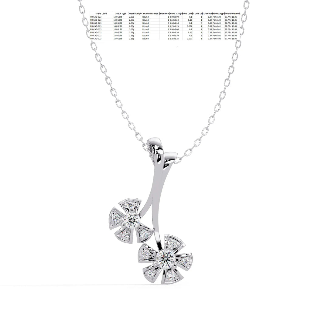 IGI Certified - 0.37 Ct. Lab Grown Diamond (VS/E-F) Brilliant Diamond Pendant