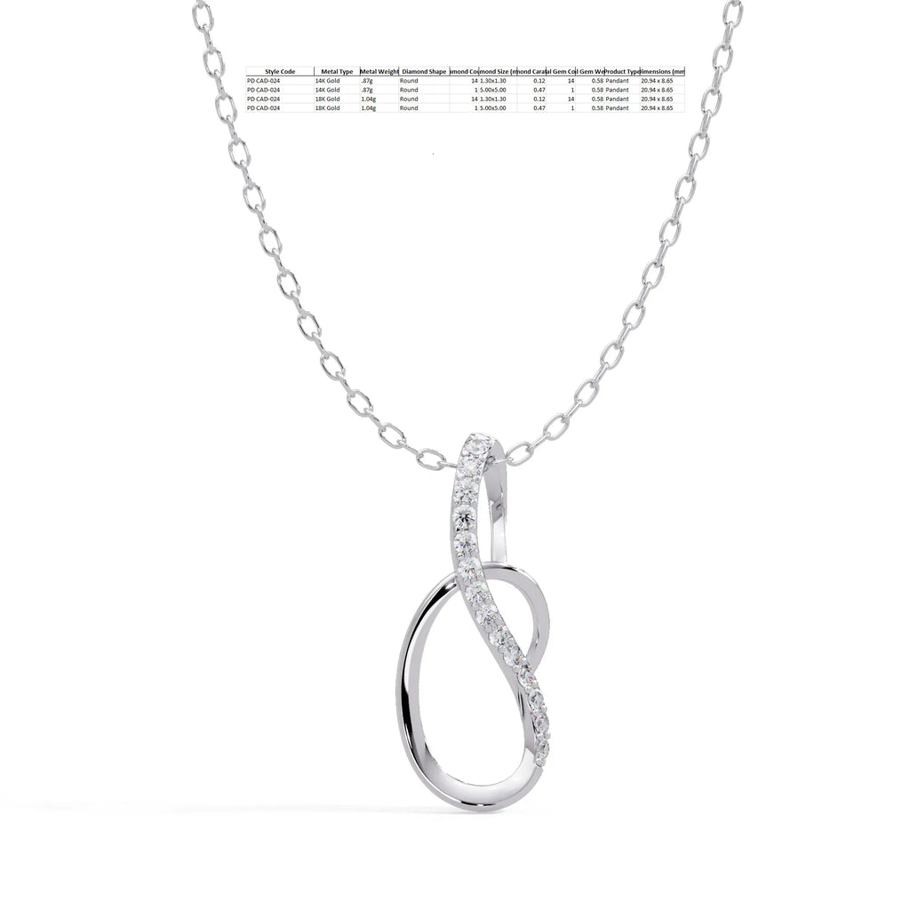 IGI Certified - 0.59 Ct. Lab Grown Diamond (VS/E-F) Diamond Pendant