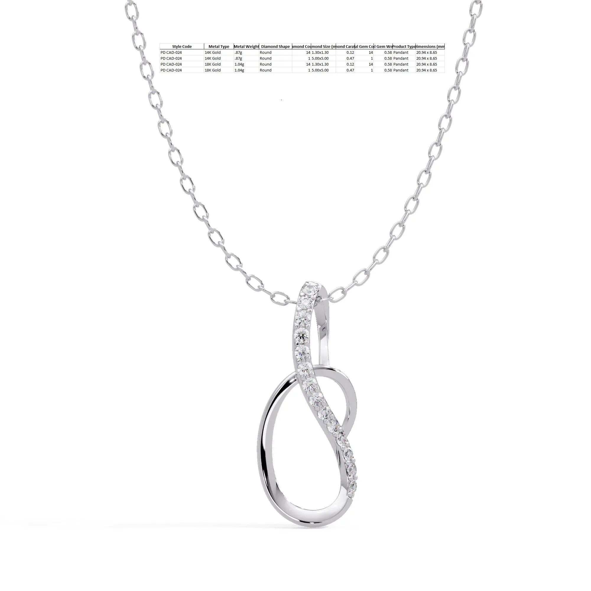 IGI Certified - 0.59 Ct. Lab Grown Diamond (VS/E-F) Diamond Pendant