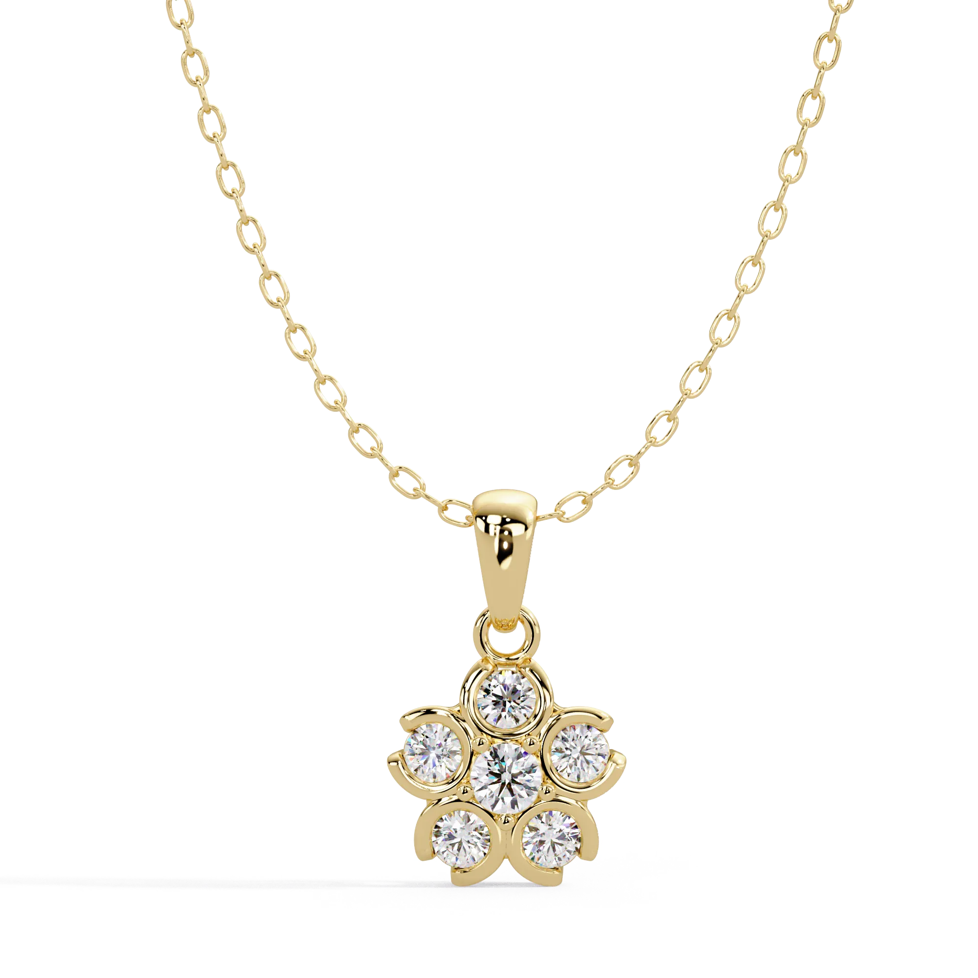 IGI Certified - 0.39 Ct. Lab Grown Diamond (VS/E-F) The "Forever Flora" Gold Necklace