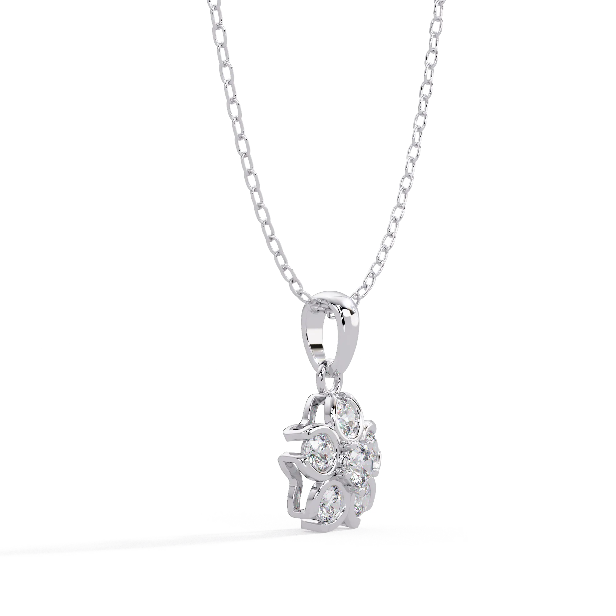 IGI Certified - 0.39 Ct. Lab Grown Diamond (VS/E-F) The "Forever Flora" Gold Necklace