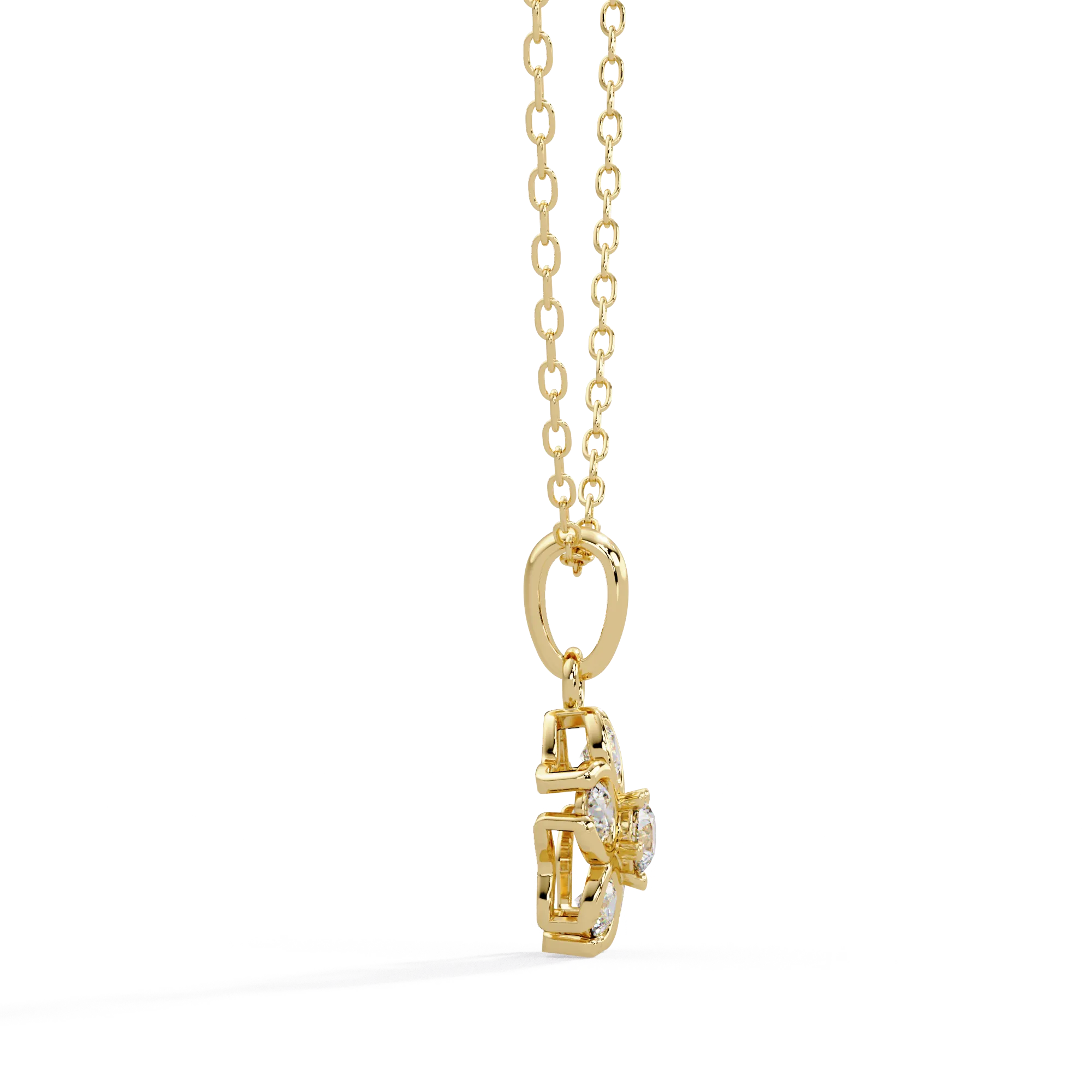 IGI Certified - 0.39 Ct. Lab Grown Diamond (VS/E-F) The "Forever Flora" Gold Necklace
