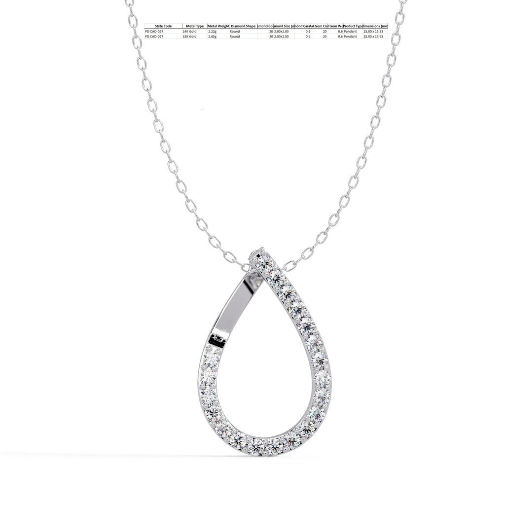 IGI Certified - 0.80 Ct. Lab Grown Diamond (VS/E-F) Luminous Loop Necklace