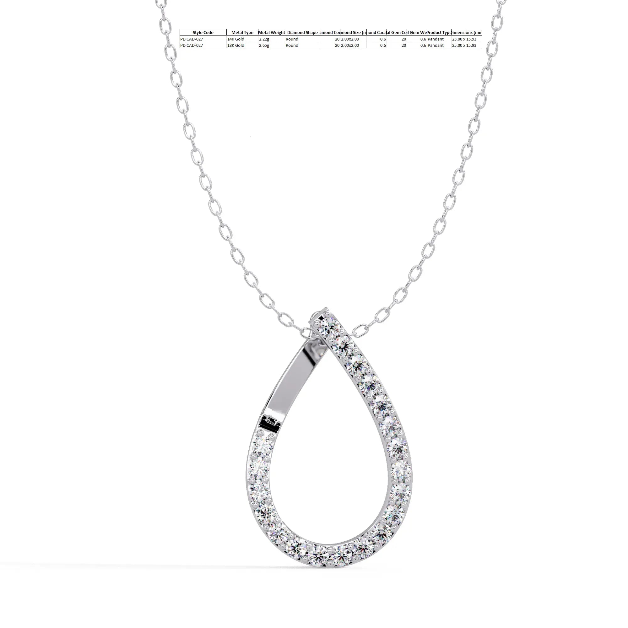 IGI Certified - 0.80 Ct. Lab Grown Diamond (VS/E-F) Luminous Loop Necklace
