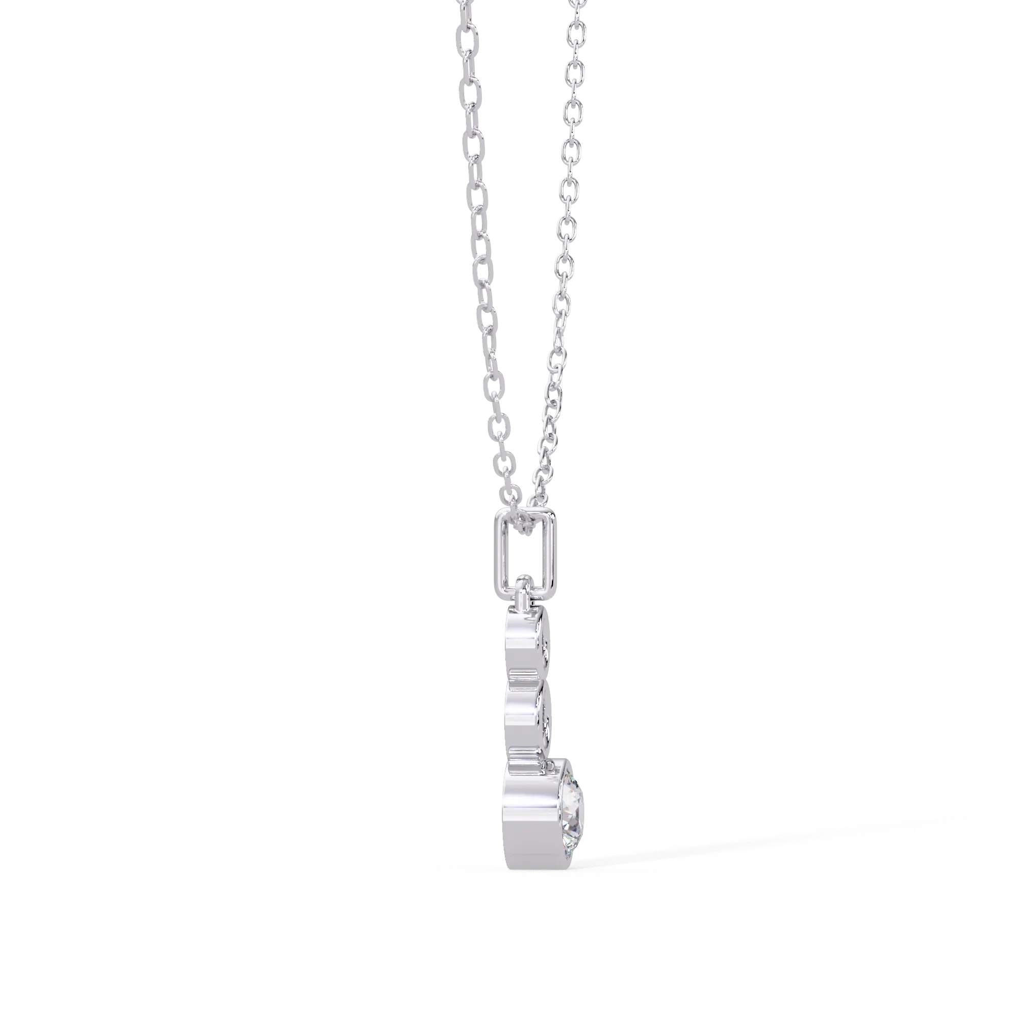 IGI Certified - 0.78 Ct. Lab Grown Diamond (VS/E-F) The Geometric Trio Pendant