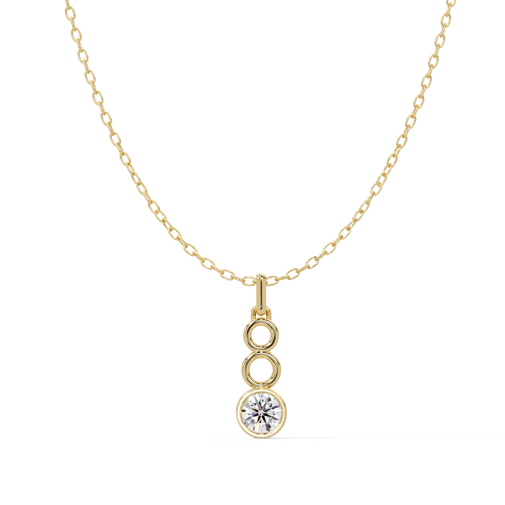 IGI Certified - 0.78 Ct. Lab Grown Diamond (VS/E-F) The Geometric Trio Pendant