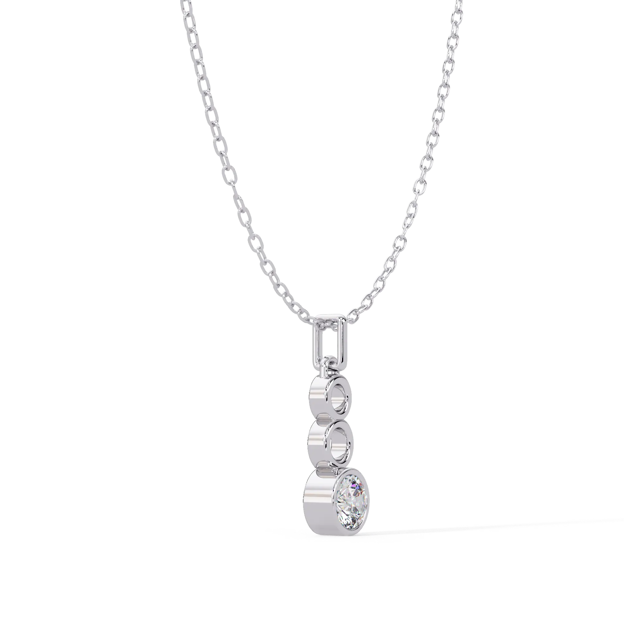 IGI Certified - 0.78 Ct. Lab Grown Diamond (VS/E-F) The Geometric Trio Pendant