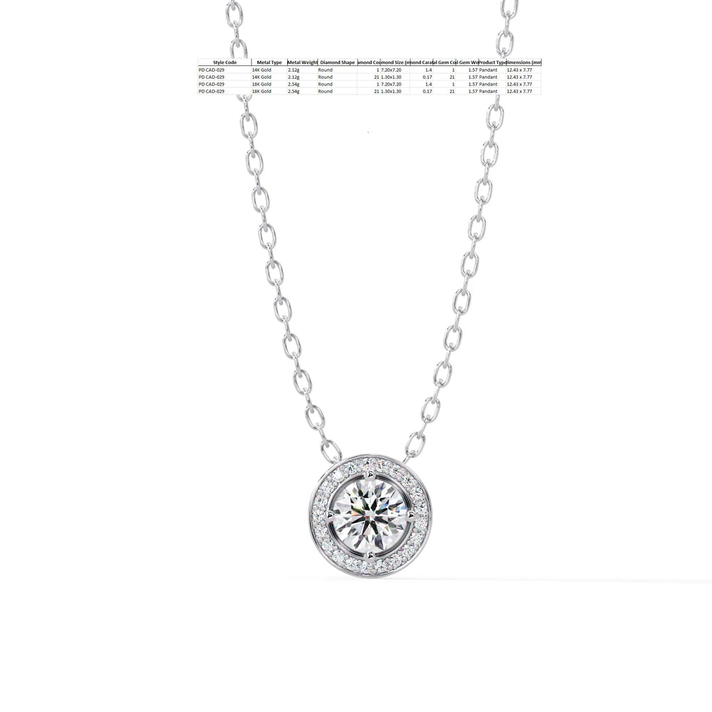 IGI Certified - 1.57 Ct. Lab Grown Diamond (VS/E-F) The Aura Compass Pendant