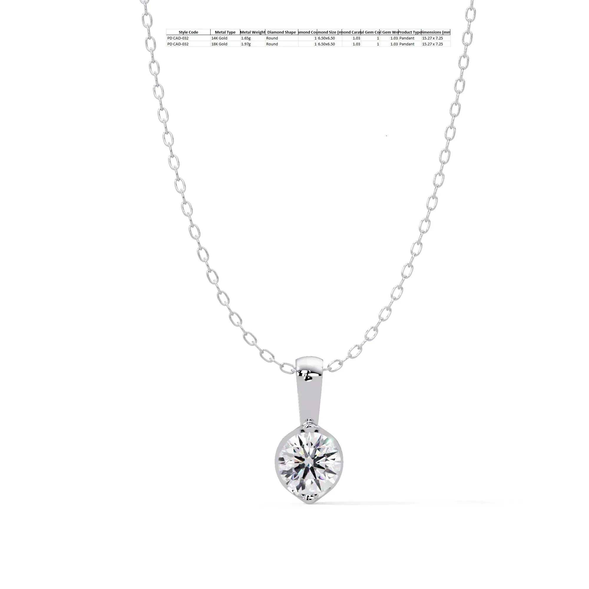 IGI Certified - 1.03 Ct. Lab Grown Diamond (VS/E-F) The Vida Necklace