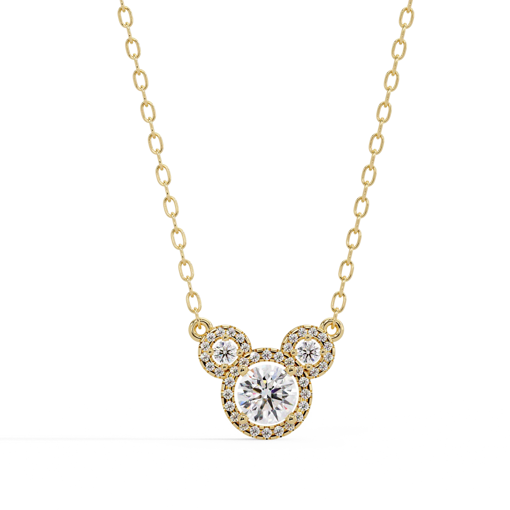 IGI Certified - 2.08 Ct. Lab Grown Diamond (VS/E-F) Dreamer’s Halo Triple Drop Pendant