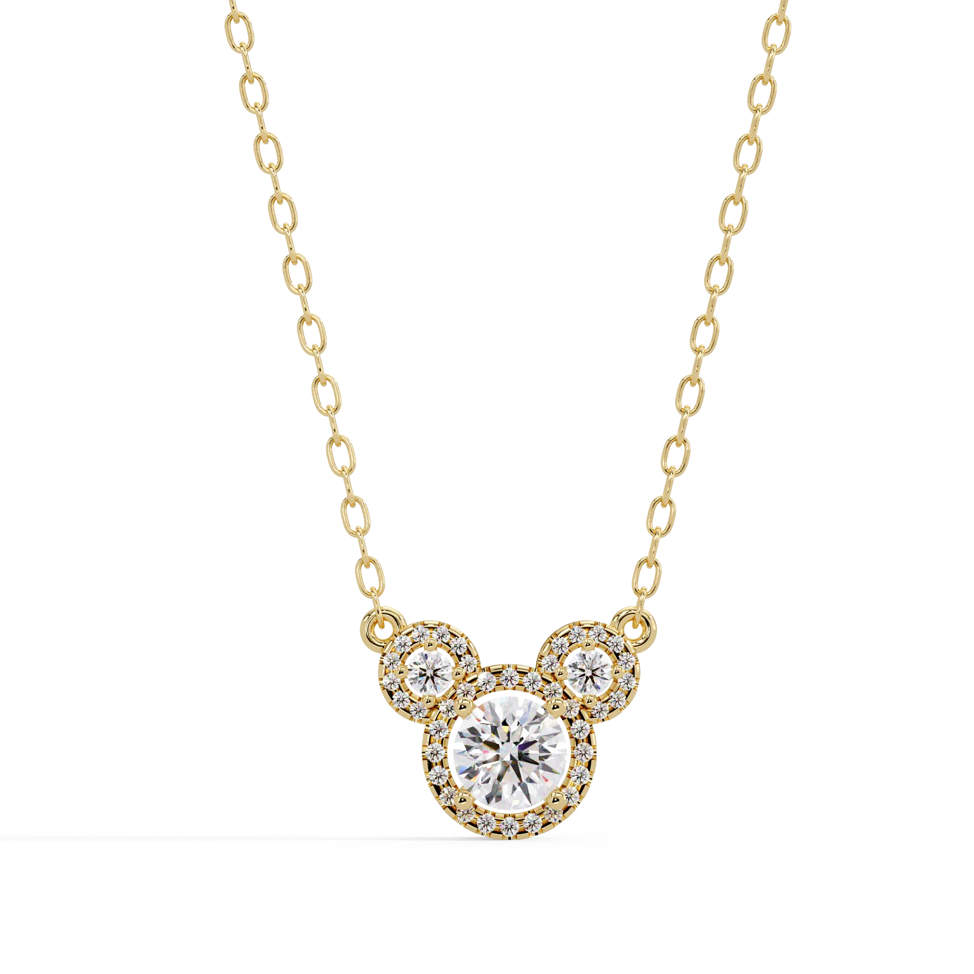IGI Certified - 2.08 Ct. Lab Grown Diamond (VS/E-F) Dreamer’s Halo Triple Drop Pendant