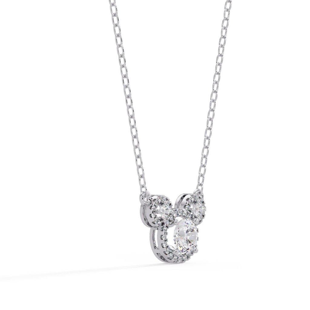 IGI Certified - 2.08 Ct. Lab Grown Diamond (VS/E-F) Dreamer’s Halo Triple Drop Pendant