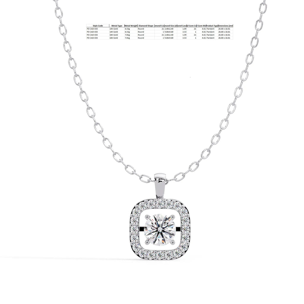 IGI Certified - 4.62 Ct. Lab Grown Diamond (VS/E-F) The Floating Brilliance Pendant