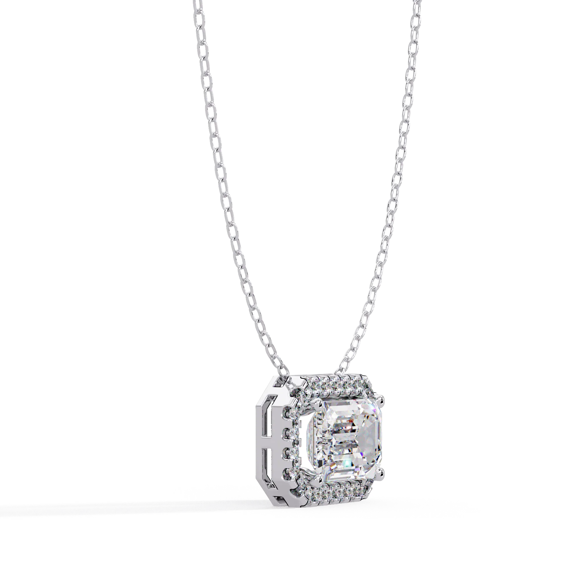IGI Certified - 2.93 Ct. Lab Grown Diamond (VS/E-F) Morning Dew Halo Pendant