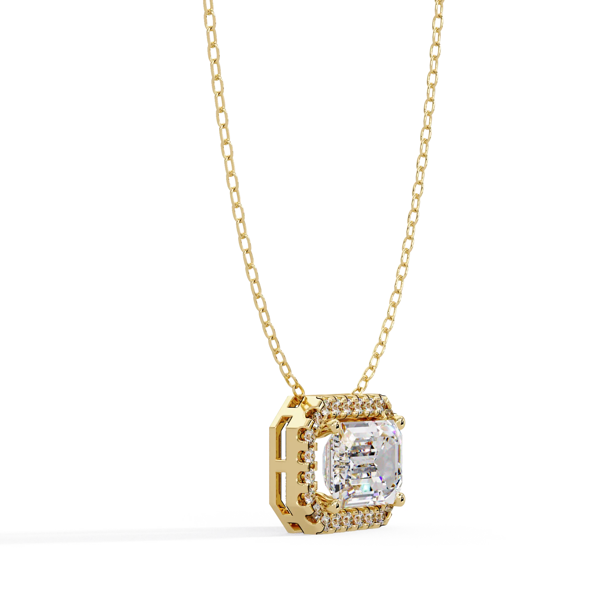 IGI Certified - 2.93 Ct. Lab Grown Diamond (VS/E-F) Morning Dew Halo Pendant