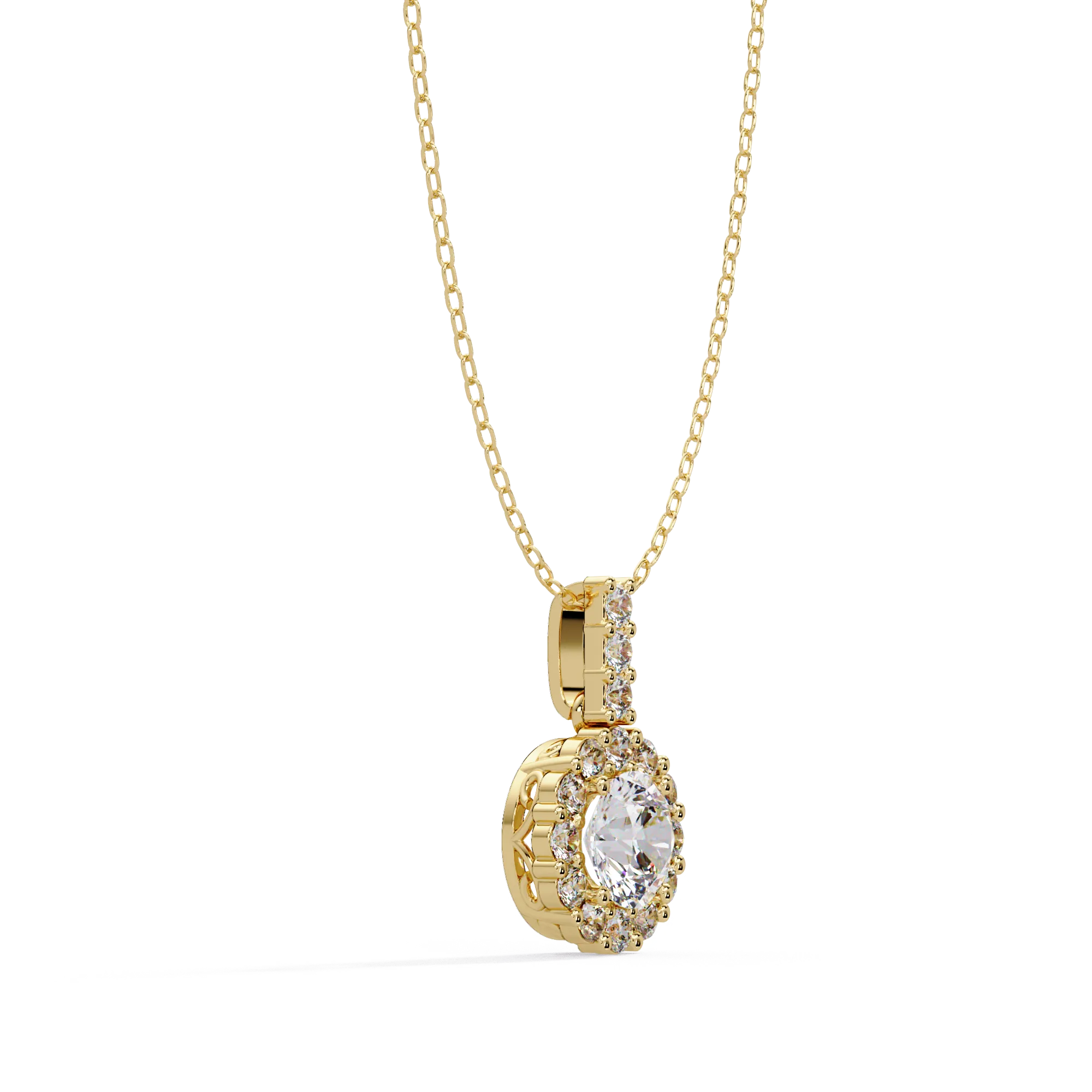 IGI Certified - 2.35 Ct. Lab Grown Diamond (VS/E-F) The Petal & Light Diamond Pendant