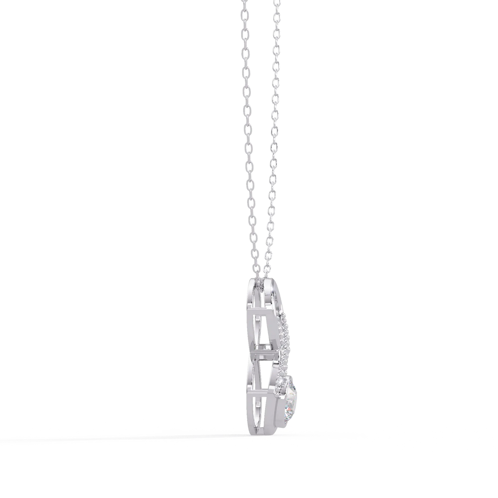 IGI Certified - 0.81 Ct. Lab Grown Diamond (VS/E-F) Double Loop Diamond Pendant