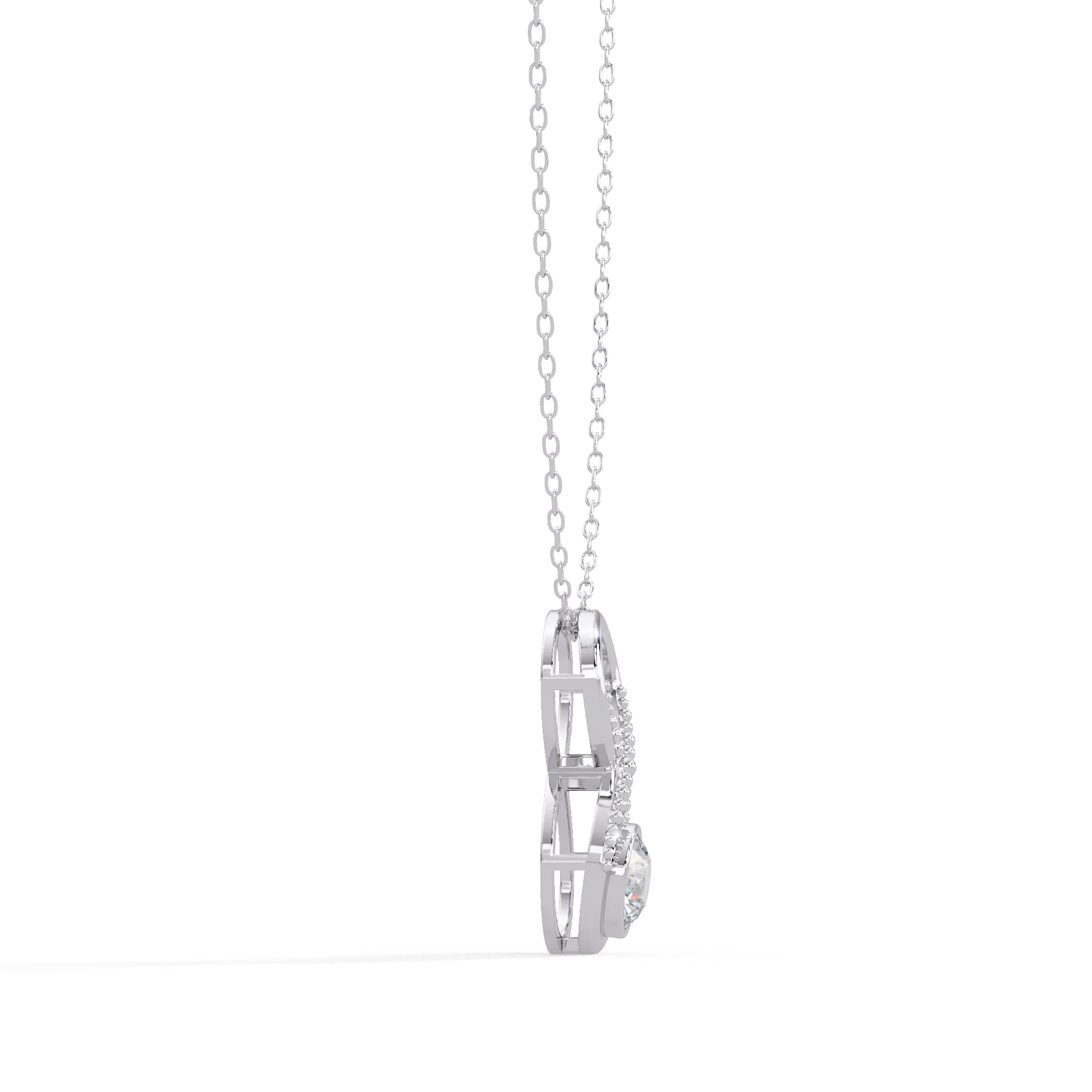IGI Certified - 0.81 Ct. Lab Grown Diamond (VS/E-F) Double Loop Diamond Pendant