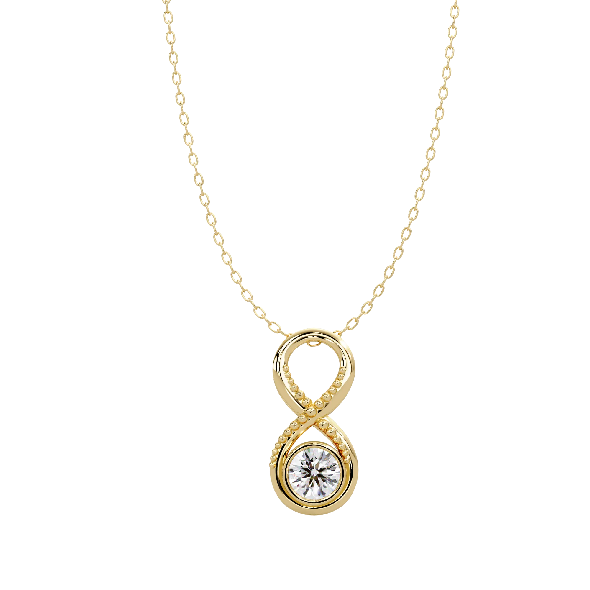 IGI Certified - 0.81 Ct. Lab Grown Diamond (VS/E-F) Double Loop Diamond Pendant