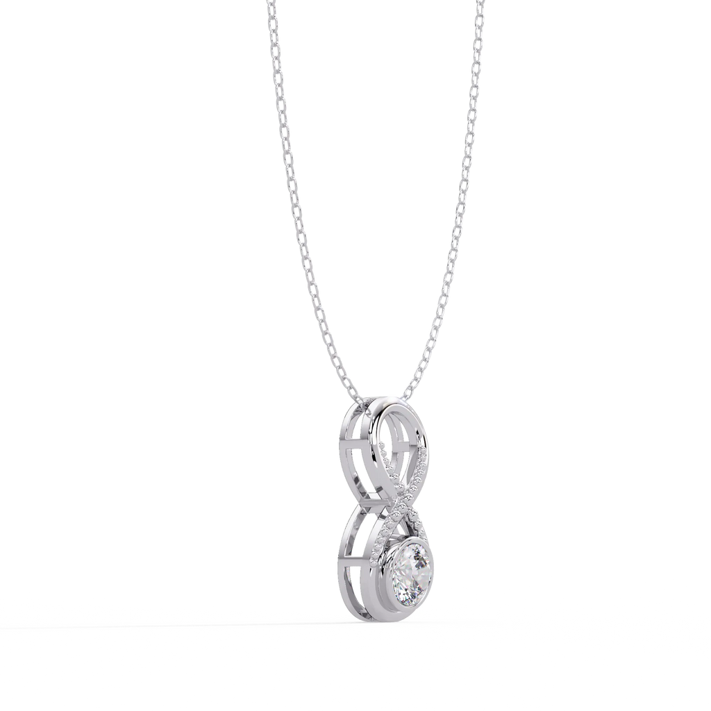 IGI Certified - 0.81 Ct. Lab Grown Diamond (VS/E-F) Double Loop Diamond Pendant